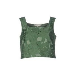 L' AUTRE CHOSE Gorgeous Green Embroidered Top